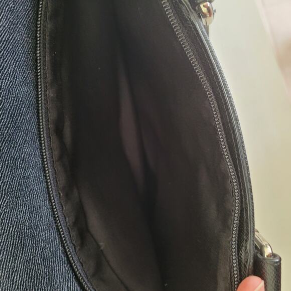 COACH Crossgrain Leather Briefcase Laptop Bag Black Unisex Large Zip 15x11x3 - Picture 7 of 15